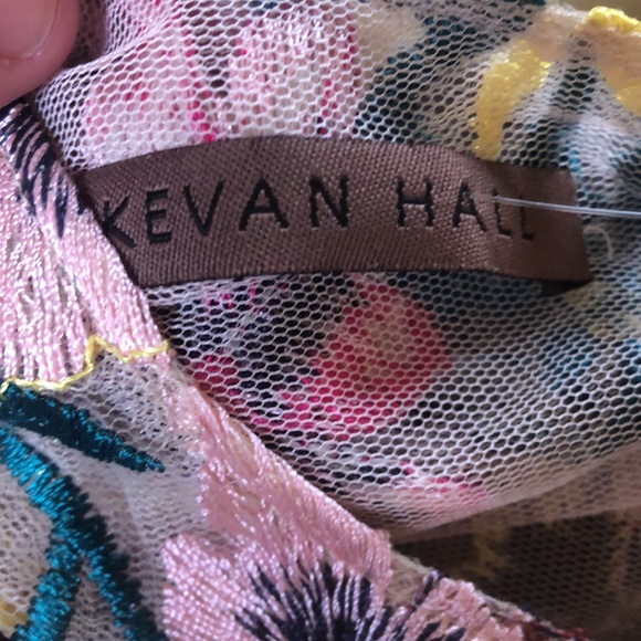 Kevan Hall Floral Embroidered Sheet Organza Top S - Picture 7 of 9